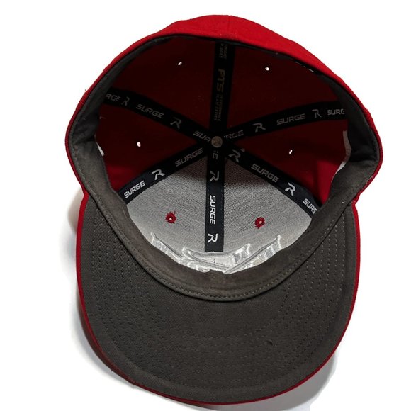 Richardson PTS Performance Black Market Red Fitted Hat Sz 7 Cap - Picture 4 of 6